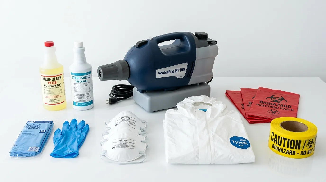 Professional biohazard remediation crew working in West Valley City