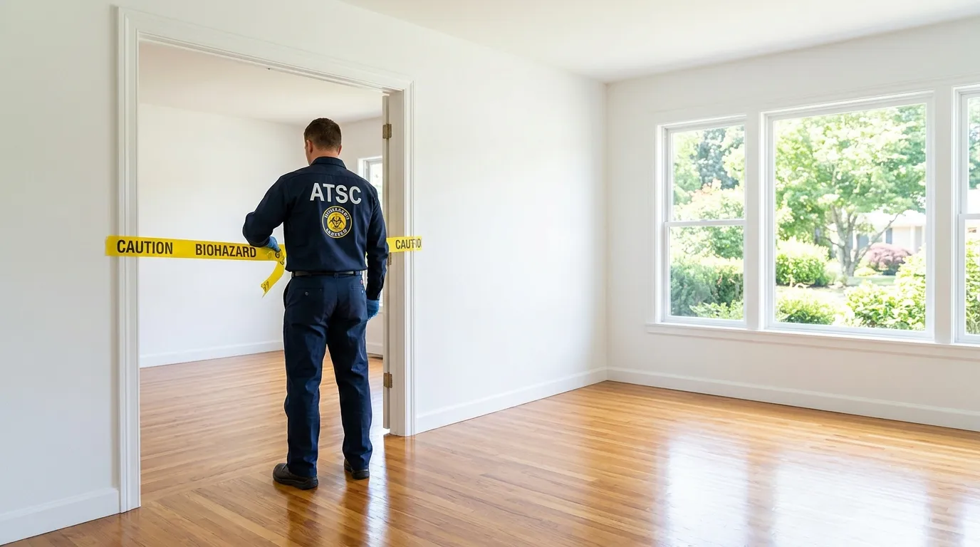 Certified biohazard cleanup crew performing Crime Scene Cleanup in West Valley City